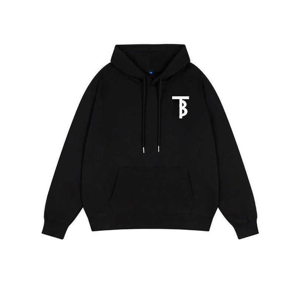 

bur designer hoodie mens sweatshirt tb printed hooded sweater men hoody women pullover cotton hoodies 4xl 5xl, Black