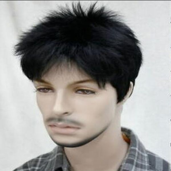 

man wig short men male daily wear hair full wig black blonde brown wigs