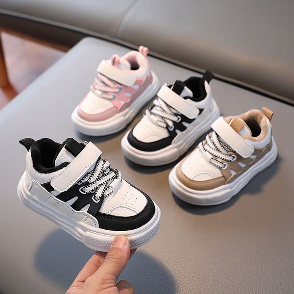 

sneakers kids sport shoes fashion non-slip breathable boys girls sneakers size 22-31, Black