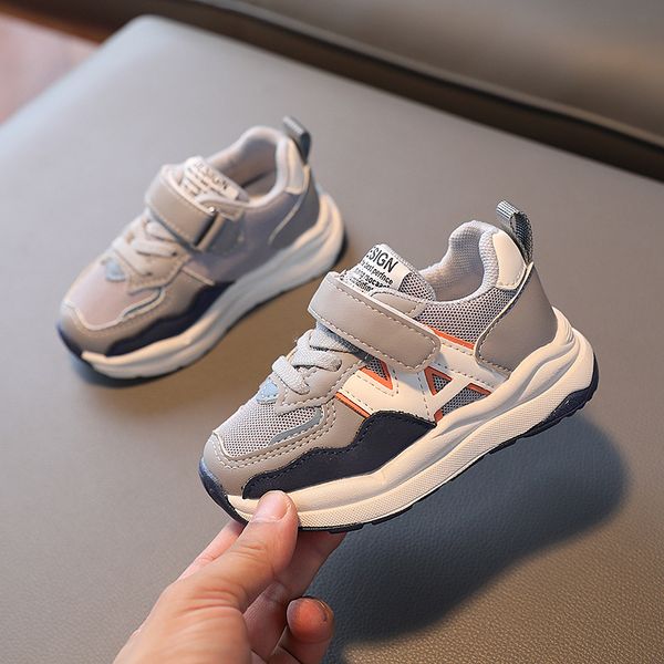 

sneakers breathable boy sneakers stretch fabric fashionable running shoes size 21-30, Black