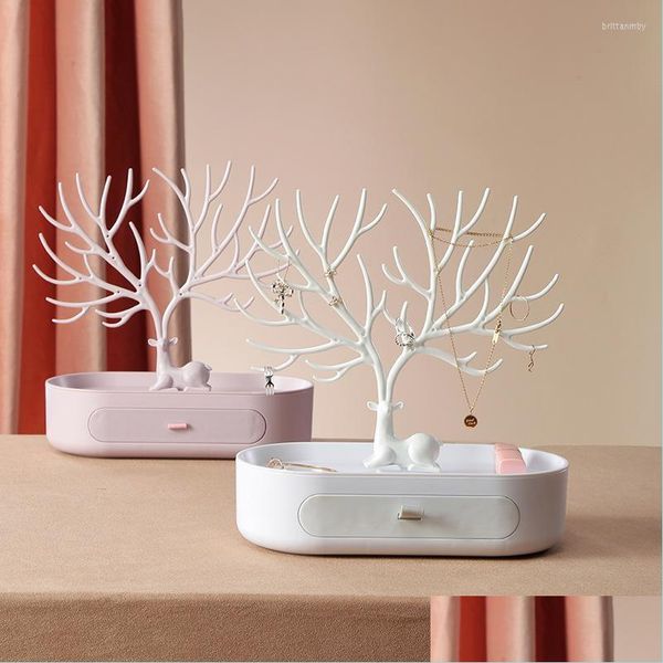 

jewelry pouches bags jewelry pouches bags we creative antlers rack earrings necklace ring bracelet deer cases display stand tray t dh40c, Pink;blue