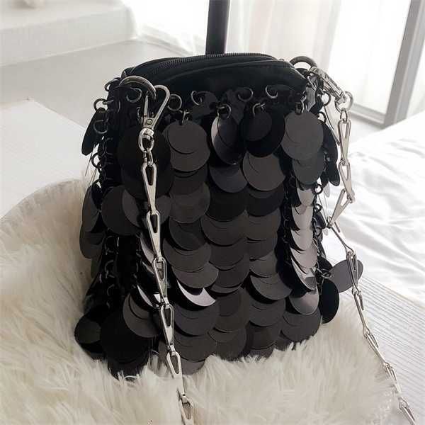 

single package luxury shiny sequins shoulder bags for women 2021 designer chain crossbody bag small phone purse party women's handbag c
