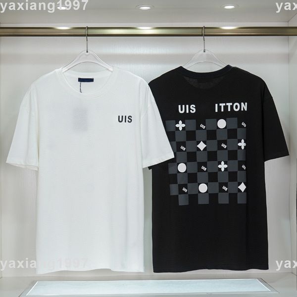 

2023ss spring and summer new hoodies high shirt grade cotton sweatshirts printing short pants sleeve round neck panel t-shirt size s-m-l-xl-, Black;brown
