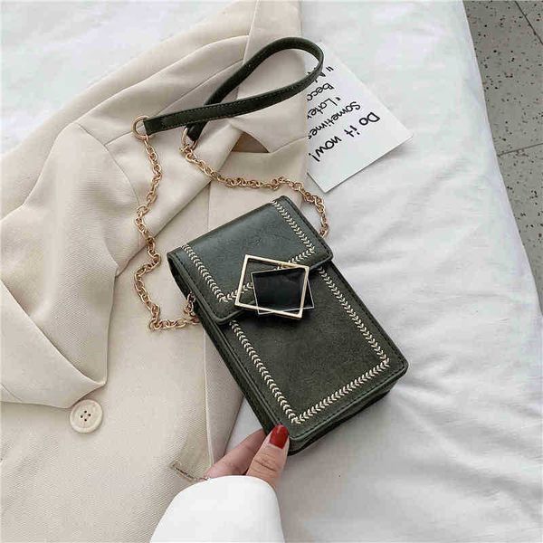 

single package solid color female bag 2020 new messenger ladies shoulder luxury designer mini chain mobile phone c0508