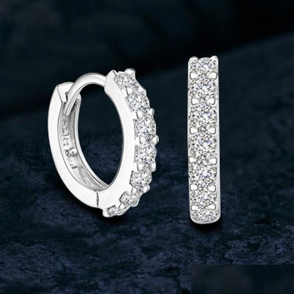 

hoop huggie fashion temperament hoop earrings rhinestone crystal natural alloy women earring jewelry luxurious ear clasp 1 5pj g2b d dht8l, Golden;silver