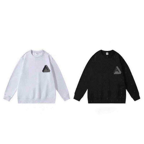 

designer luxury autumn and winter palaces lone classic melting triangle hip hop hoodie of black white men women casual sweater hooded