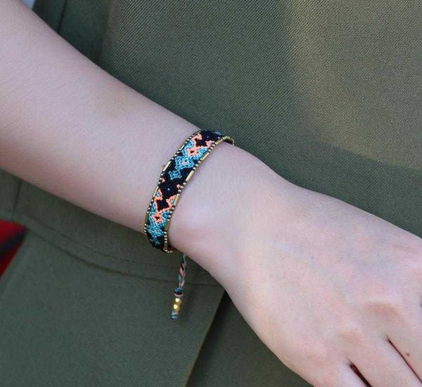 

bangle charm bracelets kelitch for women girls men bracelet colorful bohemia wrap handmade jewelry gift viking fitness hard beads, Black