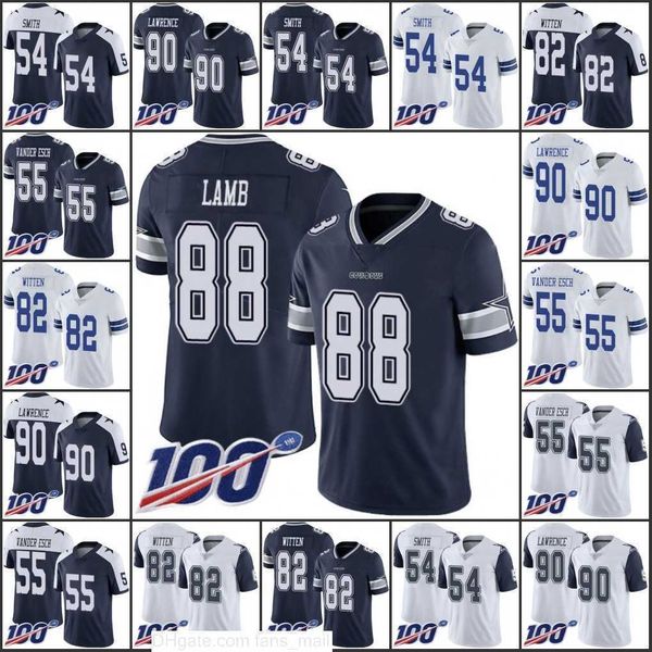 

jersey dallas's cowboys's men #54 jaylon smith 55 leighton vander esch 90 demarcus lawrence 82 witten woman youth 100th limited&#0, Black;red