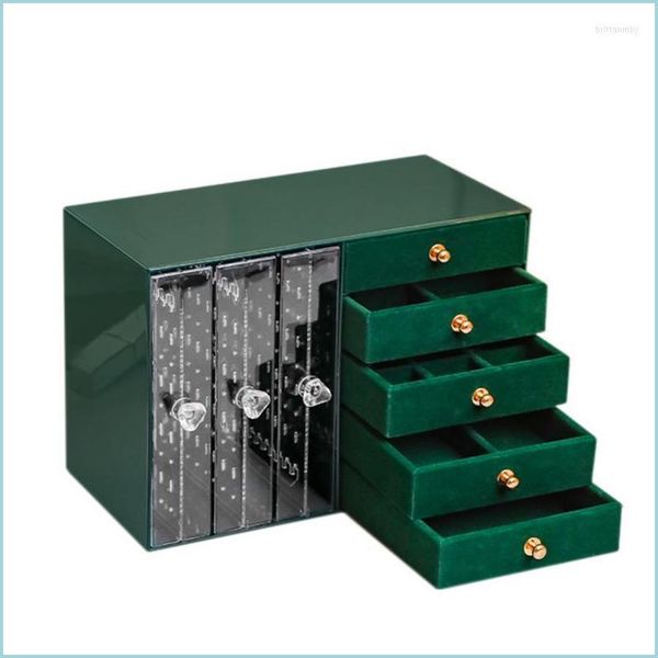 

jewelry pouches bags jewelry pouches bags exquisite storage box earrings display organizer brit22 drop delivery 2022 packaging dhyk6, Pink;blue