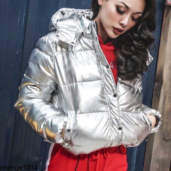 

men's jackets stylish metallic silver shiny parka women thick hoodies coat winter warm overcoat clothes i9ut, Black;brown