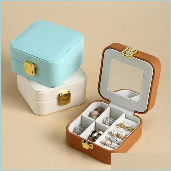 

jewelry pouches bags jewelry pouches bags portable box saving space faux leather display travel organizer bracelet storage for home dh9wk, Pink;blue