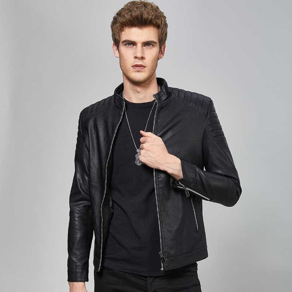 

men's leather faux songsanding spring autumn biker jacket men fur coat motorcycle pu casual slim fit outwear male black clothing plus s