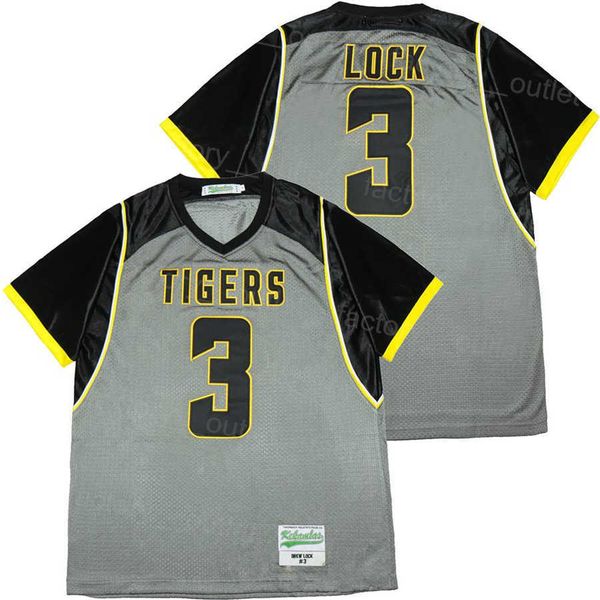 

men football high school missouri tigers 3 drew lock jersey hip hop moive embroidery and sewing hiphop for sport fans college team, White;black