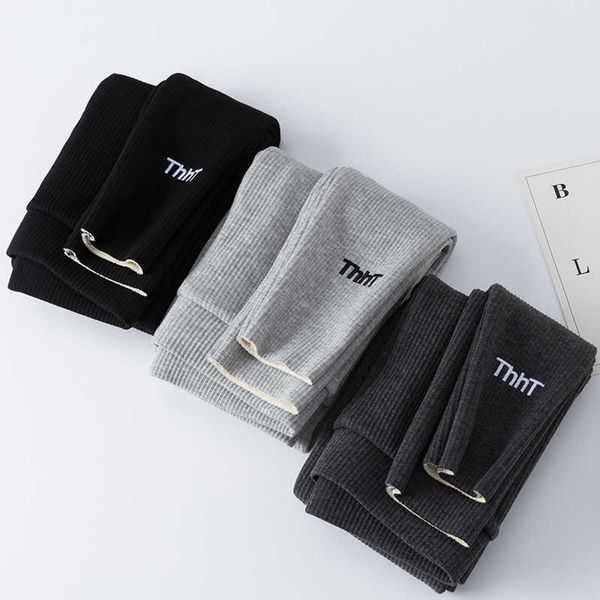 

women's leggings korean winter velvet embroidery leggings women fitness workout thicken ribbed cotton fleece thermal leggings warm wint, Black