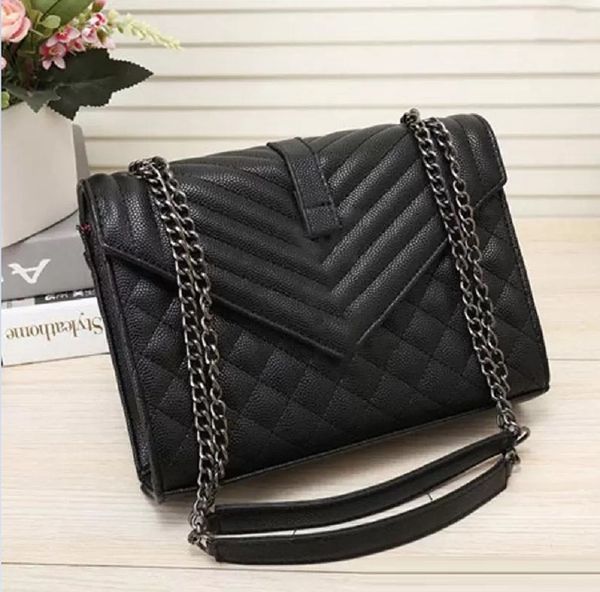 

designer handbag shoulder chain bag clutch flap totes bags wallet check purse double letters solid hasp waist square stripes women handbags