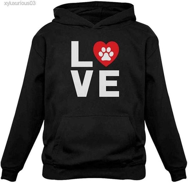 

hoodie men's sweatshirts sweatshirt man autumn fleece hoody animal lover dog print - love dogs my friend women men harajuku, Black