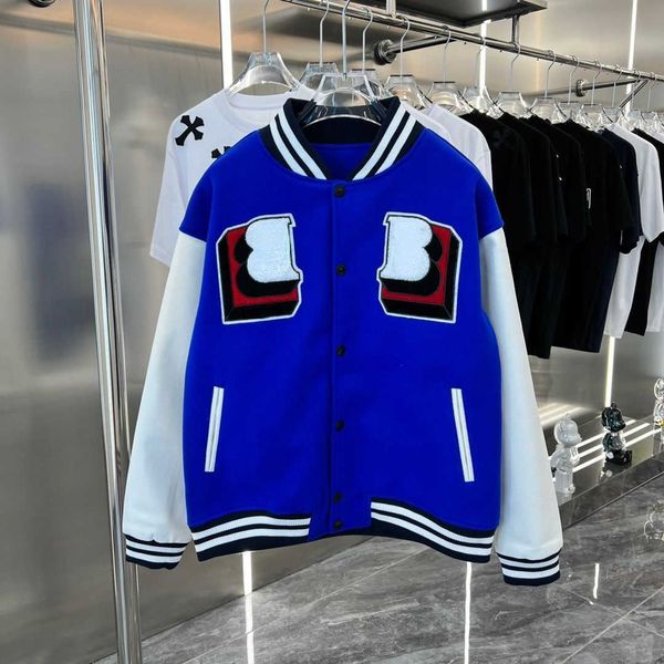 

bu 22 rb luxury designer jackets mens baseball jacket tb men women clown 3d embroidery wool cardigan coat fashion loose oversize sportswear, Black;brown