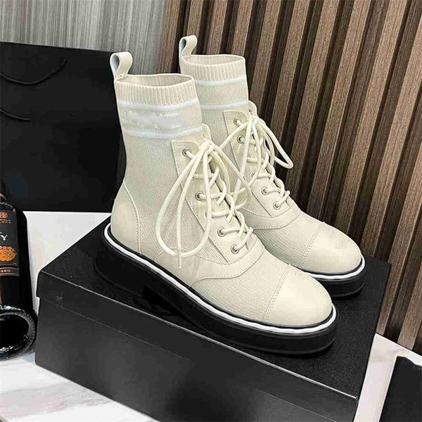 

super mini platform boots channel casual women designer winter ankle snow boots thick soled leather warm wool 2-5, Black