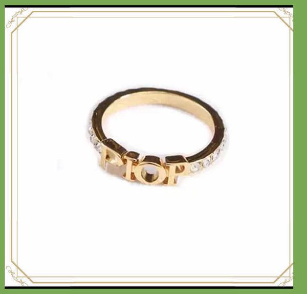 

fashion designer gold letter band rings bague for women lady party wedding lovers gift engagement jewelry with box324523611222222, Silver