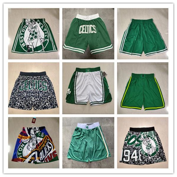 

college wearsboston''celtics''men throwback basketball shorts pocket, Black
