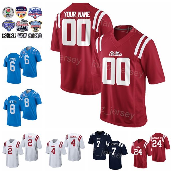 

ncaa football ole miss rebels college jersey 4 quinshon judkins 2 jaxson dart 7 luke altmyer 6 zach evans 24 ulysses bentley iv 8 malik heat, Black