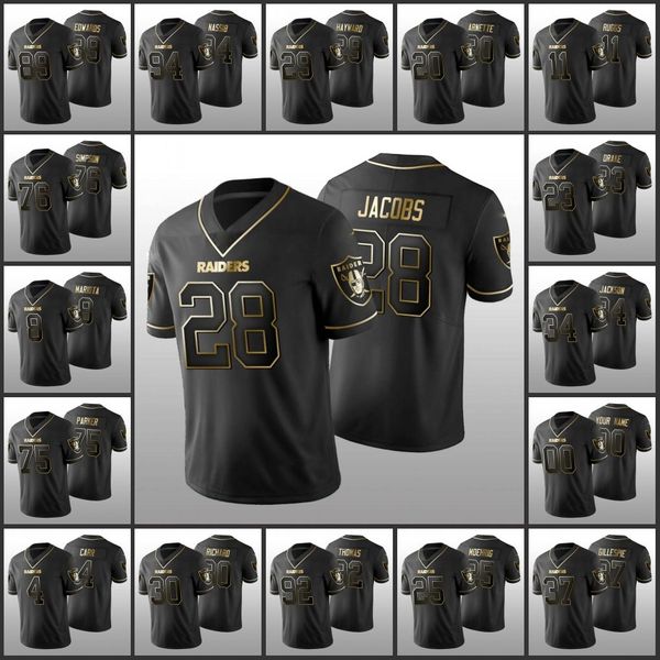 

jersey wholesale custom las vegas''raiders''men #4 derek carr 34 bo jackson 28 josh jacobs''nfl''wom, Black