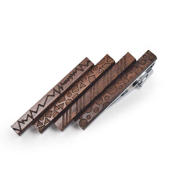 

linbaiway retro wood tie clips for mens fashion gentlemen wedding business necktie bar clip, Silver