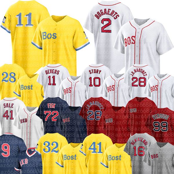

alex verdugo xander bogaerts baseball jerseys rafael devers j.d. martinez enrique hernandez trevor story bobby dalbec boston christian, Blue;black