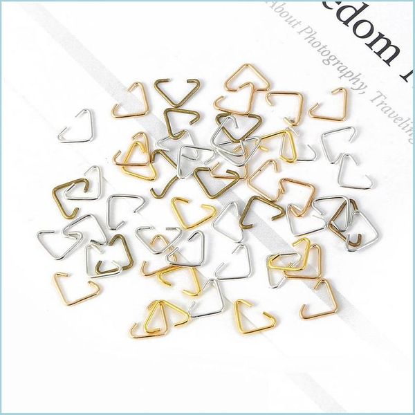 

jump rings split rings 100pcs/set triangle loops jump rings 6x10mm split ring jewelry connector findings accessories for making 1941 dhtfy, Silver