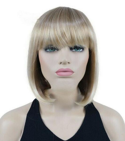 

ladies wig natural short straight hair wigs women curly cosplay full wig, Black
