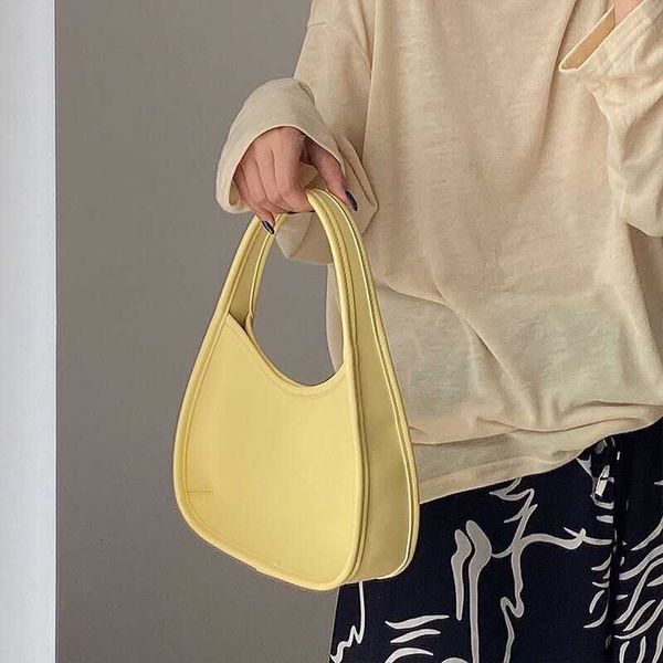 

single package fashion design ladies small shoulder bags female simple candy color armpit bag summer women new all match semicircular handba