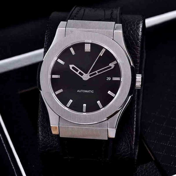 

watches children's classic automatic mechanical sapphire stainless steel silver black brown leather rose gold blue watchkggx, Slivery;black