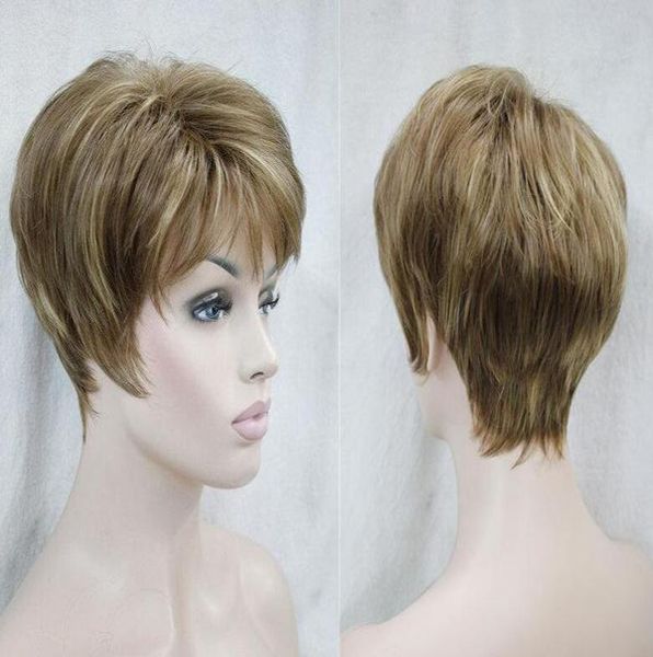 

popular ladies short wig daily straight hair wig cosplay wigs, Black