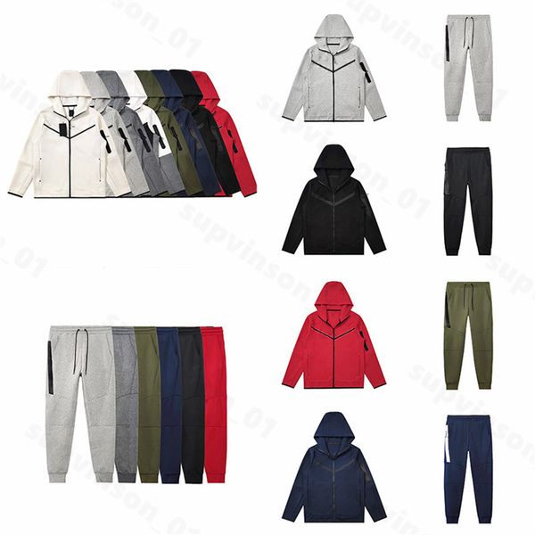 

mens tracksuits thick tracksuits designer pants mens tech techfleeces hoodies jackets suits sets fitness training sports space cotton trouse, Gray