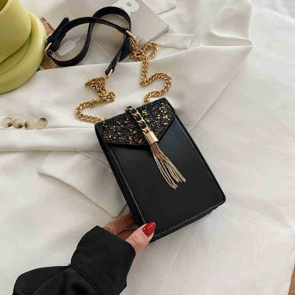 

single package fashion chain bag 2020 autumn and winter new messenger mini mobile phone lady shoulder sequin c0508