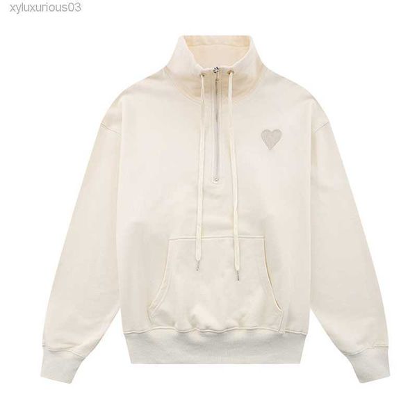 

21ss paris designer hoodie mens skateboard sweatshirts long sleeve shirts hoodies women embroidery love printed letter lovers zipper coat ca, Black