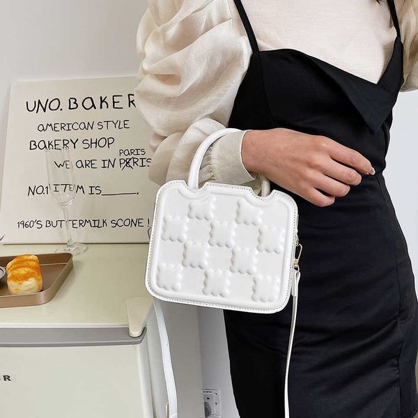 

purses 2022 autumn versatile candy color handheld biscuit small square bag one shoulder crossbody