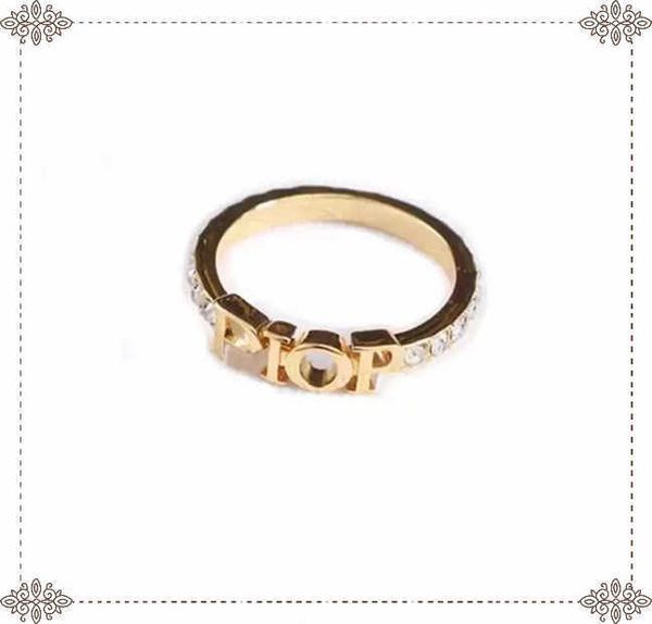

fashion designer gold letter band rings bague for women lady party wedding lovers gift engagement jewelry with box32452361122345, Silver