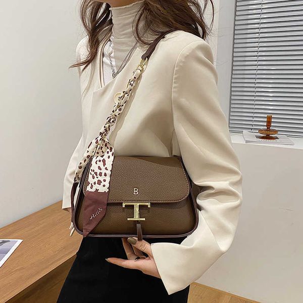 

purses women's bag 2022 autumn and winter versatile handheld armpit bag western style ribbon one shoulder cross body women's