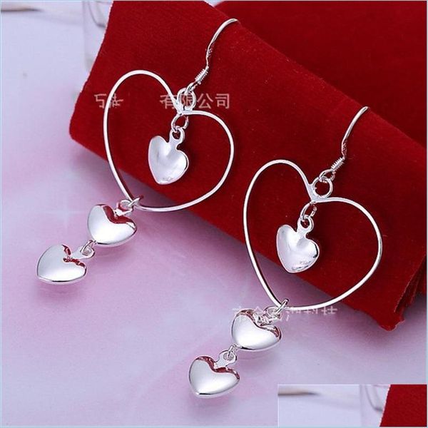 

dangle chandelier love heart shaped earring dangle fashion long trend jewelry woman ear pendants accesories valentines day gifts 3 3 dhnyk, Silver