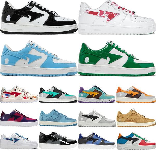 

star designer shoes low black green abc camo pink sax tokyo orange triple white plate-forme leather sneaker fashion street skate trainers bp