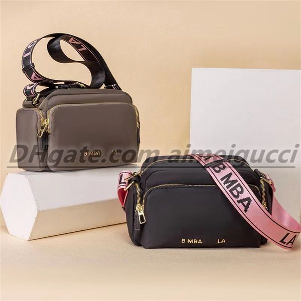 

Top Designer high-capacity Shoulder Bag Camera Women's Fashion Tie Dye Luxury Nylon Crossbody Flash Strap Multicolor shoulder bags Purse, Khaki - black+pink characters