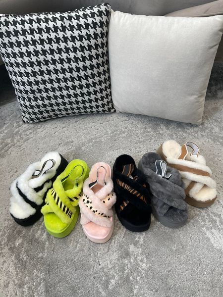

aus plush slippers designer winter women casual shoe keep warm flat sandals slides white black pink girls outdoor walking slipper shoes size