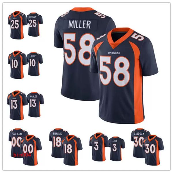 

jersey denver''broncos''men''nfl''women navy blue vapor, Black