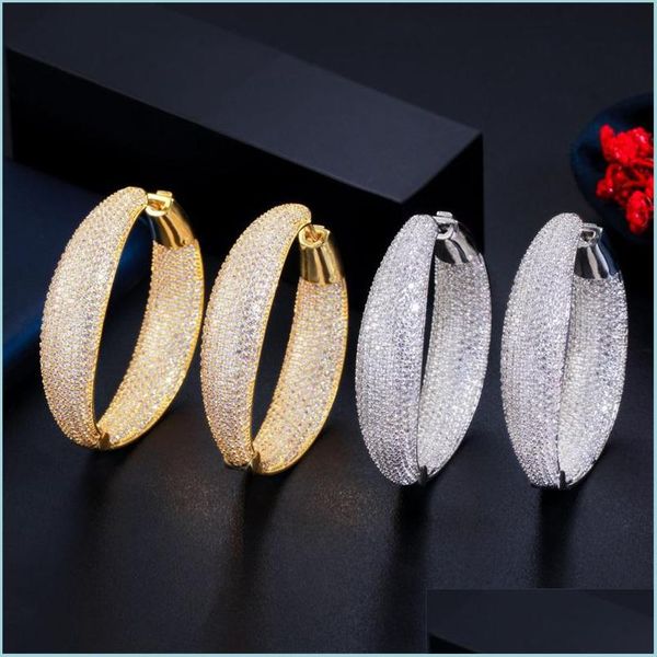 

ear cuff sparkling luxury jewelry ear cuff 925 sterling sier gold fill fl pave white sapphire cz diamond gemstones party women weddi dhkun, Silver