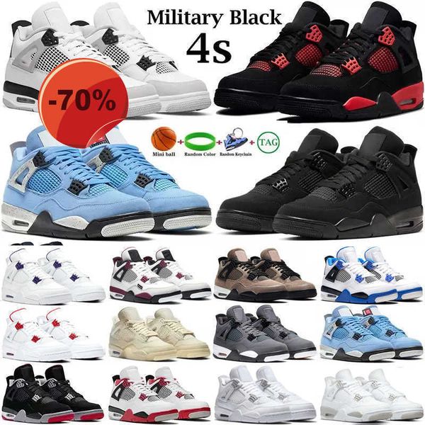 

basketball shoes for men women 4 jumpman 4s military black cat sail red thunder white oreo cactus jack dark blue mocha university mens