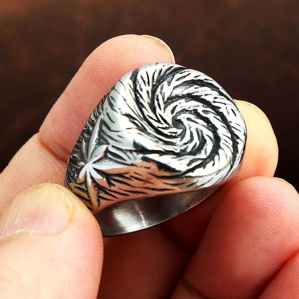

cluster rings simple unique spiral pattern ring for men women 316l stainless steel punk biker ring new fashion ring gift for party l221011, Golden;silver