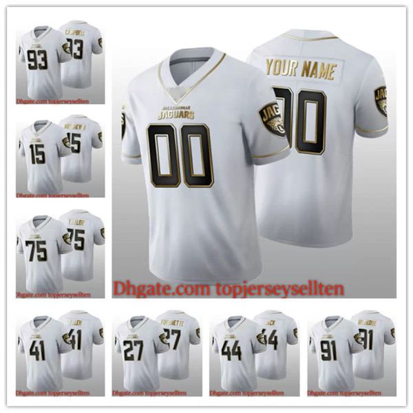 

2021 jacksonville''jaguars''men women youth nick foles leonard fournette jalen ramsey golden football jersey 100th seaso, Black