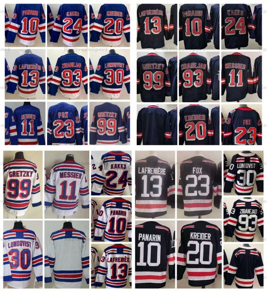 

2021 reverse retro hockey jerseys alexis lafreniere kaapo kakko artemi panarin chris kreider mika zibanejad adam fox henrik lundqvist wayne, Black;red