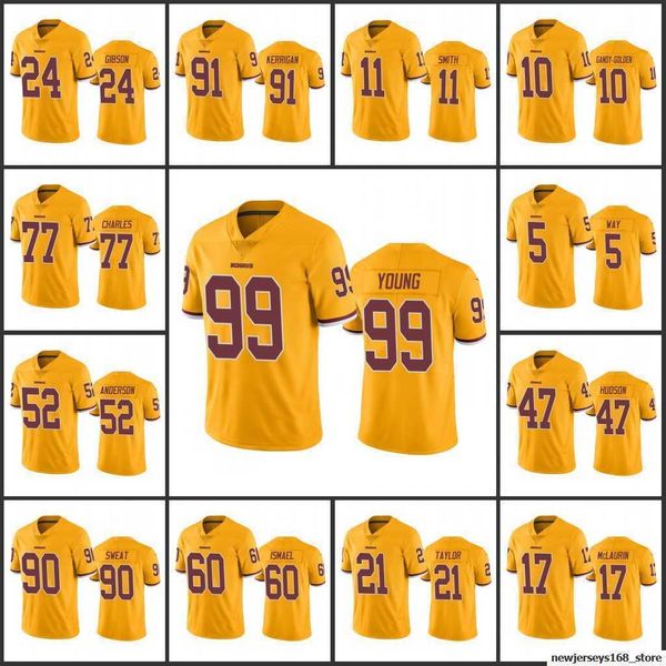 

jersey washington''redskins''men #99 chase young 11 alex smith 7 dwayne haskins jr. women youth custom color rush limite, Black